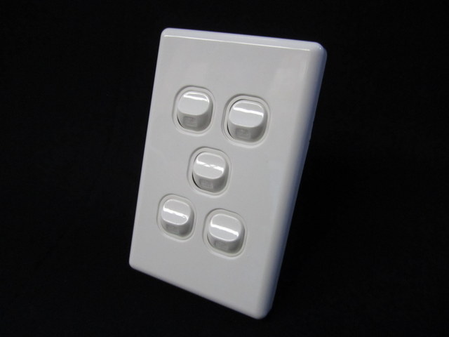 5 gang switch-vertical