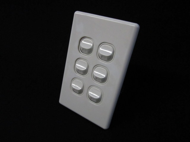 5 Gang switch-vertical, Thin series