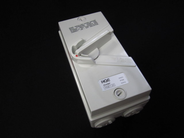 Weatherproof isolating switch 1Pole 20A