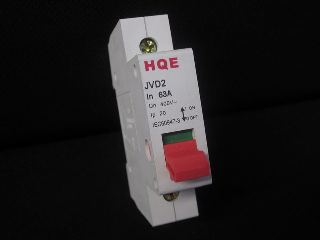 Main switch single pole isolators 63A